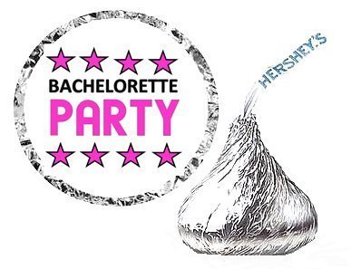 Cakesupplyshop Item#776y - 216 Bachelorette Party Favor Hershey's Kisses Stickers / Labels