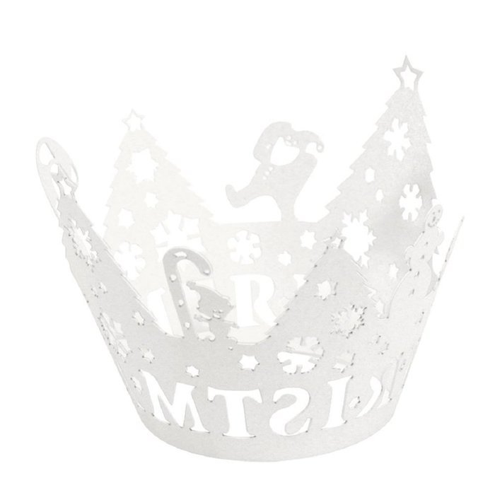 Zerowin 24pcs Christmas Lace Laser Cut Cupcake Wrapper Liner Baking Cup Muffin Case Trays Wedding Birthday Party...
