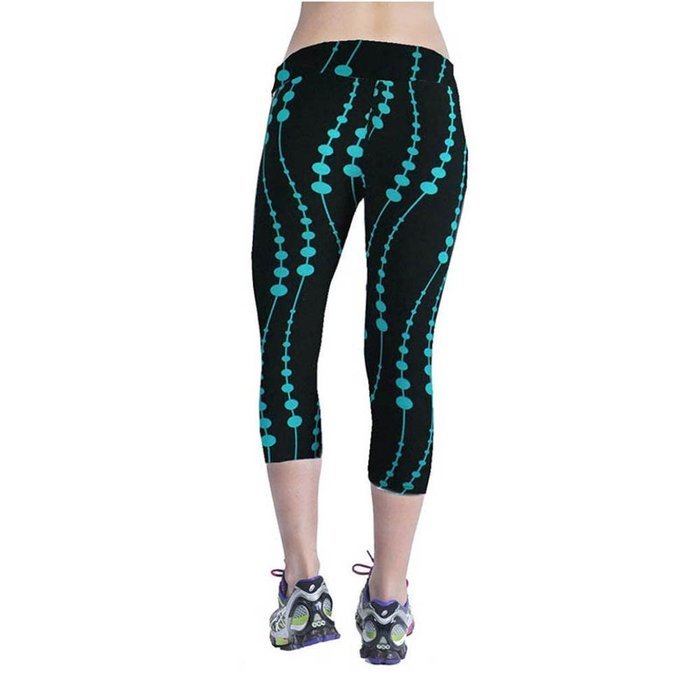 PHOTNO High Waist Fitness Yoga Sport Pants Printed Stretch Cropped Leggings N20