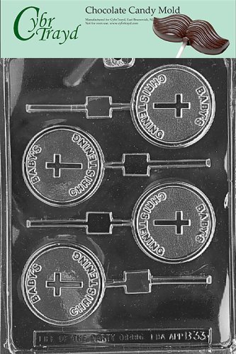 Cybrtrayd B033 Baby's Christening Lolly Chocolate Candy Mold with Exclusive Cybrtrayd Copyrighted Chocolate Molding...