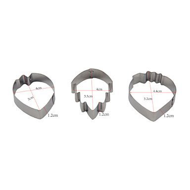 Sher FOUR-C Stainless Steel Cutter Heart Poppy Flower Biscuit Cake Cookie Cutters Baking Mould Cookie Fondant... N2