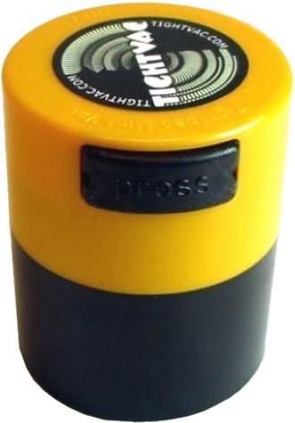 Minivac TV1-SYE - 10g to 30 gram Vacuum Sealed Container Yellow Cap & Black Body