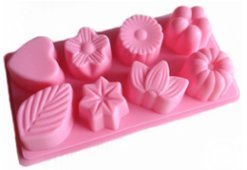 8 Cavities Flower Silicone Handmade Soap Moulds N2