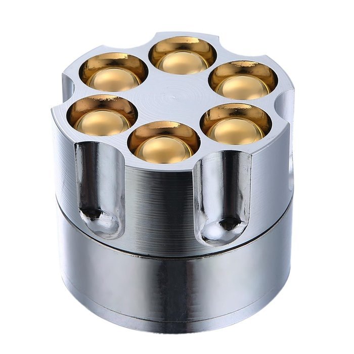 niceEshop(TM) 3 Layer Bullet Splice Tobacoo Herb Grinder with Pollen Catcher (Silver) N4