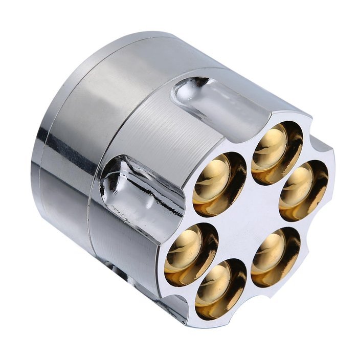 niceEshop(TM) 3 Layer Bullet Splice Tobacoo Herb Grinder with Pollen Catcher (Silver) N5