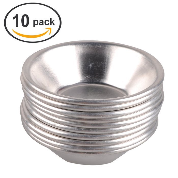 eZAKKA Heat Resistant Aluminum Egg Tart Mold Set for Homemade DIY Pie Cupcake Cheesecake Muffin Jelly Pudding... N5
