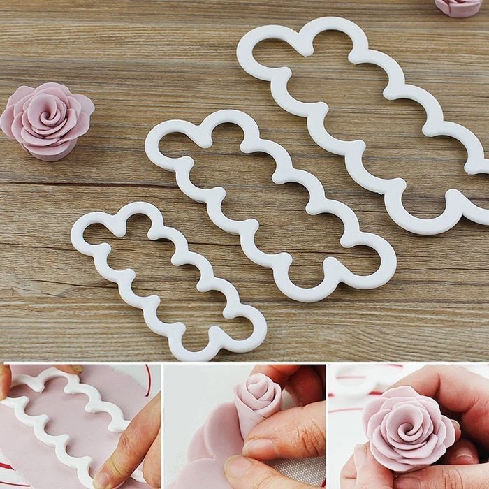 MAXGOODS Popular 3D Rose Flower Fondant Cake Chocolate Sugarcraft Mould Decor Mold N5