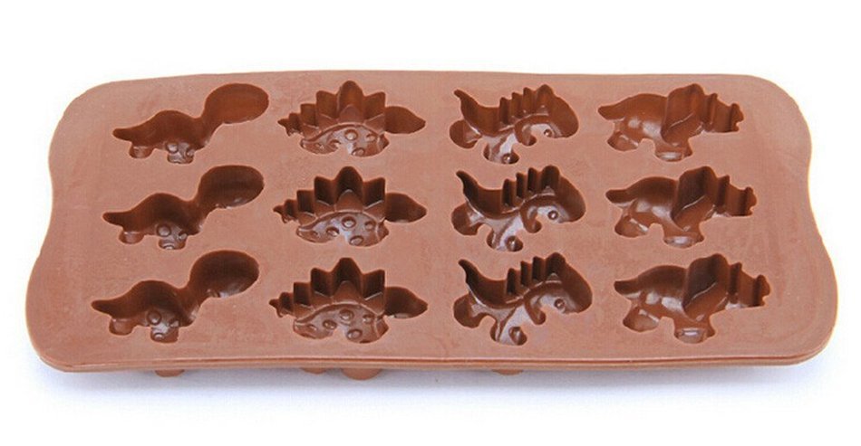 Yingwei Candy Molds, Chocolate Molds, Silicone Molds, Soap Molds, Silicone Baking Molds with 4 style Dinosaur