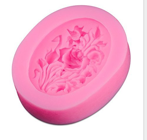HUAL Continental Oval Flowers Diy Fondant Cake Mold N2