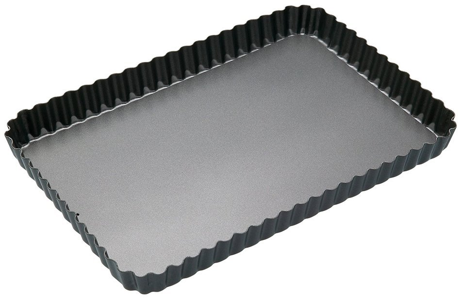 Master Class Non-Stick Loose Base Fluted Rectangular Flan / Quiche Tin 12" x 8" KCMCHB55 N2