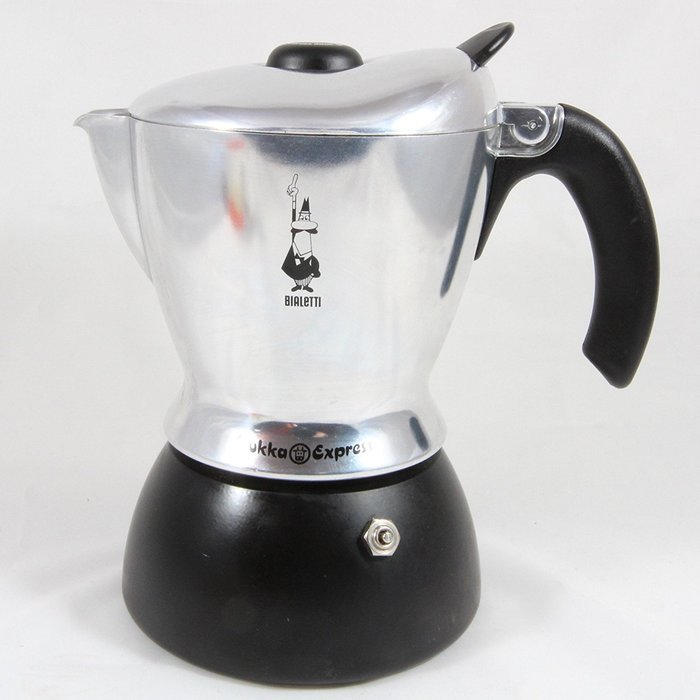Bialetti Mukka Express Stovetop Cappuccino Maker, Black and Silver, 2-Cup