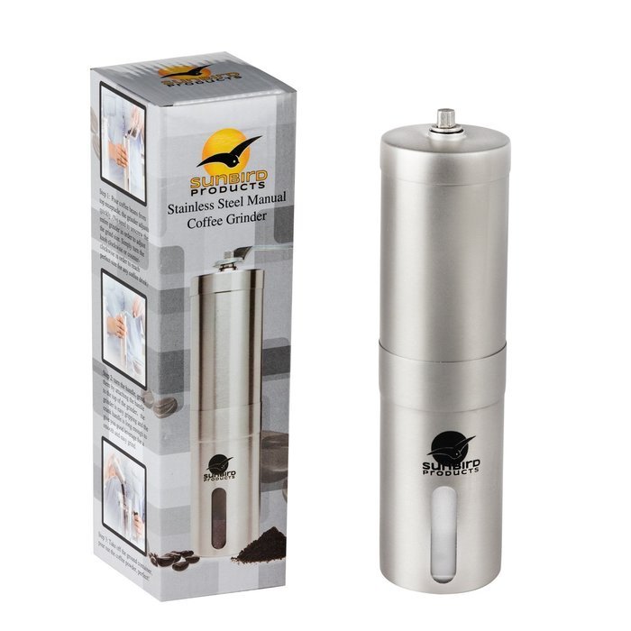 Sunbird Products Ceramic Burr Manual Coffee Grinder, Portable Coffee Mill, Stainless Steel - Aeropress Compatible... N4