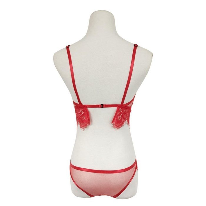 1Set Sexy Lingeriez，Beautyvan Comfortable Lingerie Lace Dress Babydoll Sleepwear G-string (L3, Red) N5