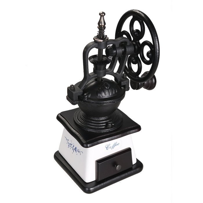 ASAPS Vintage Coffee Grinder (Black+White) N5