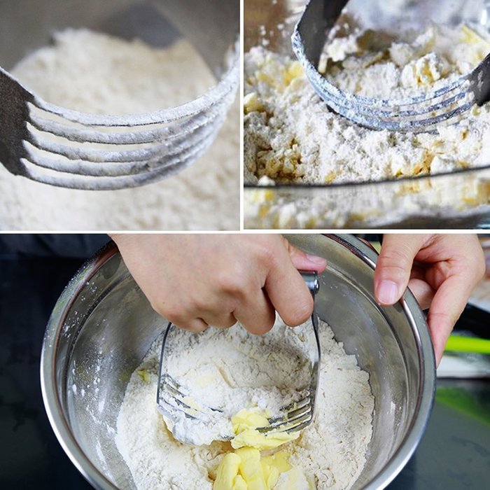 SASRL Pastry Cutter Stainless Steel - Professional Baking Dough Blender and Pastry Pizza Dough Cutter Scraper... N5