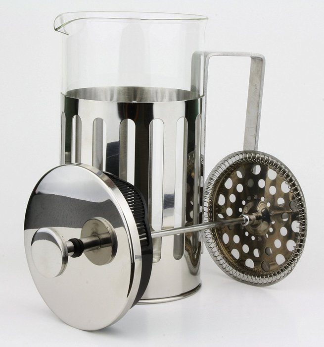 Cafe'Liberte' French Coffee/Tea Press, Polished Stainless Steel, 34 oz N5
