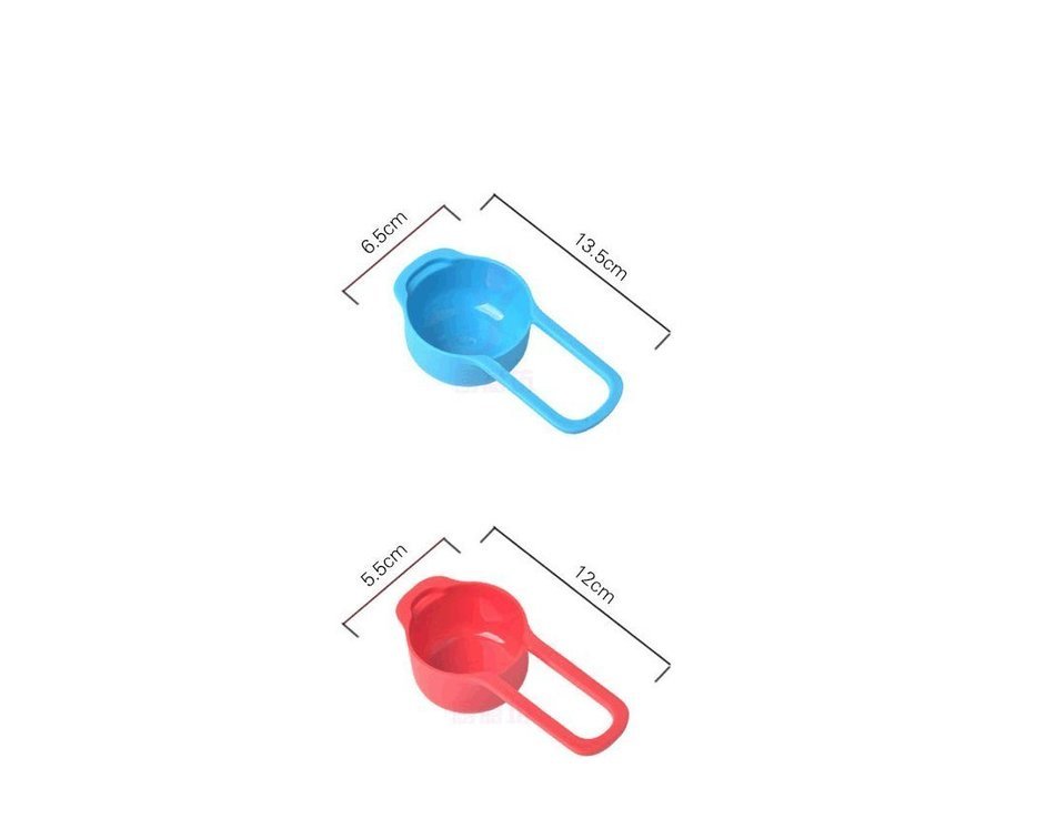 Yooky 6 PCS Rainbow Plastic Measuring Cup Spoon Set