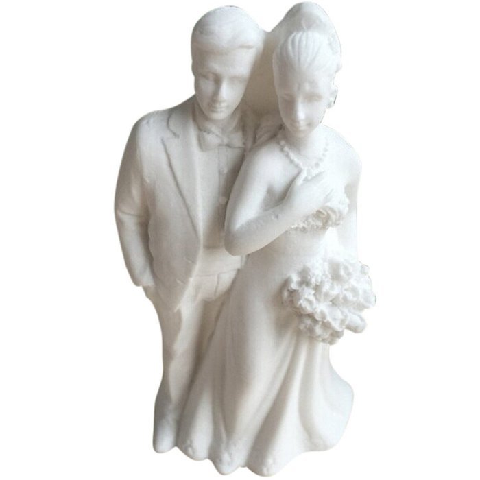 FLY 3D Bride and Bridegroom Shaped Fondant Cake Mold for Wedding Decoration,Pink