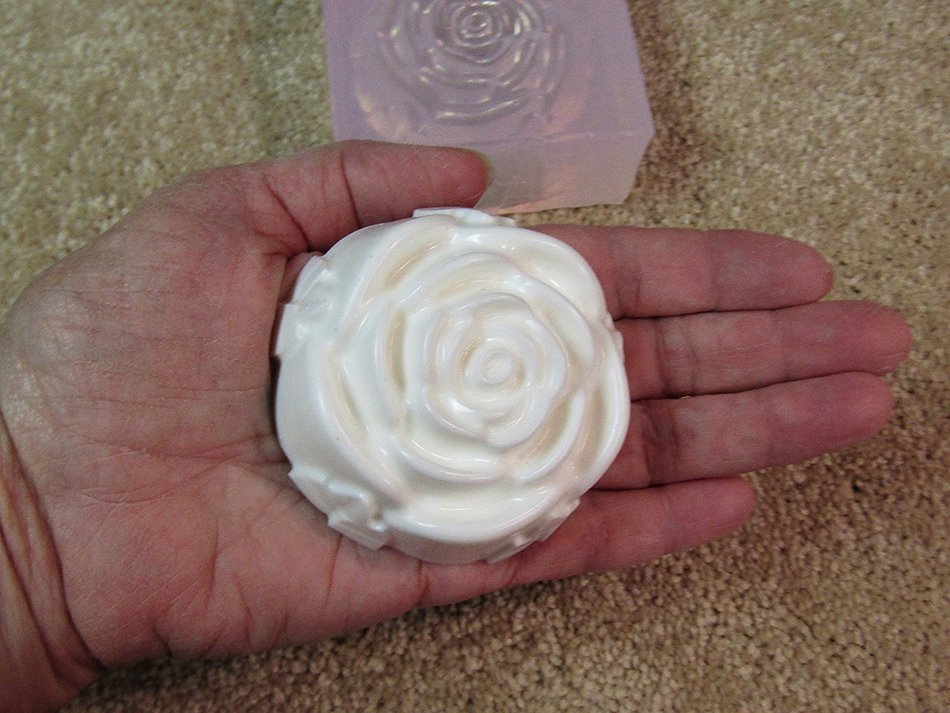 Large Rose Soap Mold Soft Silicone Mold for Soap, Clay, etc N5