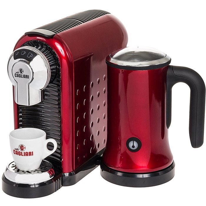 Caffe Cagliari Carina (Nespresso Capsule Compatible) With Milk Frother (Black) N8