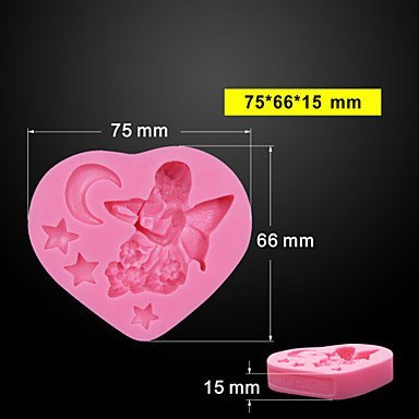 Y&XL&H Angle Girl Moon Fondant Cake Mold Decoration Fondant Mould Baby Feeding Bottle Silicone Soap Candle Molds
