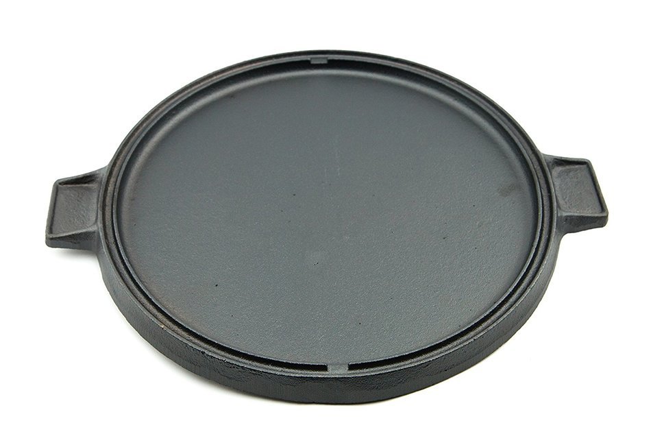 Useful. UH-CI196 14 inch 3 in 1 Reversible Cast Iron Pizza Pan, Grill and Griddle N3