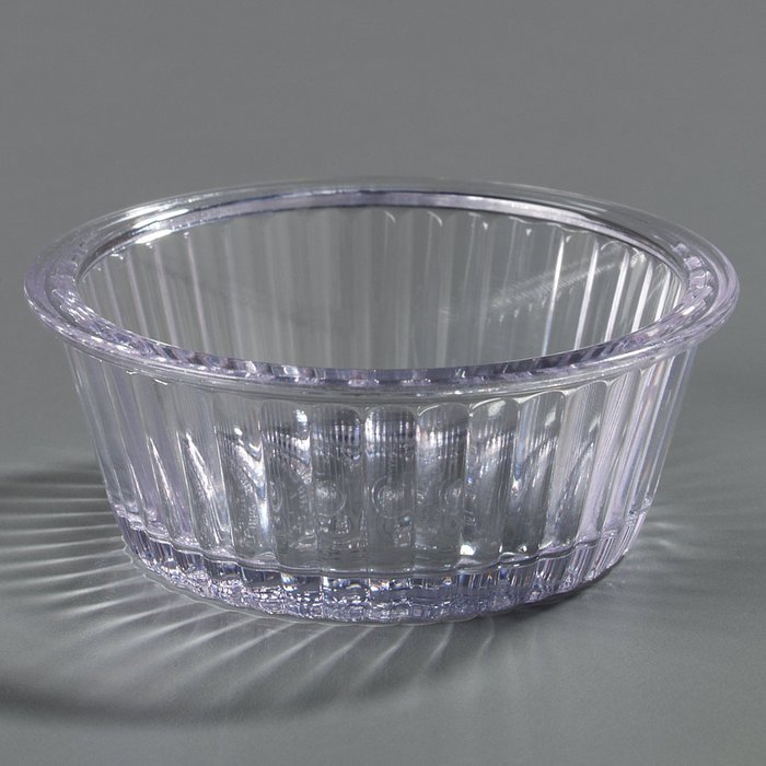 Carlisle 084507 SAN Fluted Ramekin, 4.5-oz. Capacity, 1.50 x 3.50", Clear (Case of 48) N6