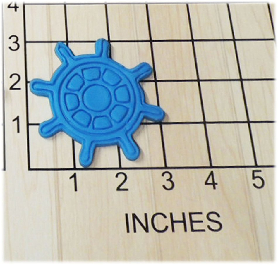 Nautical Ship Wheel Shaped Fondant Cookie Cutter and Stamp #1162
