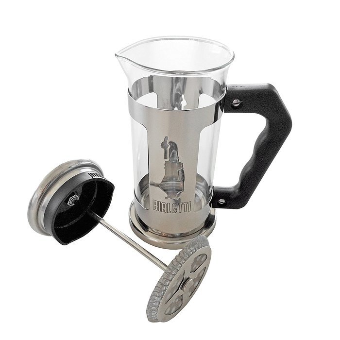 Bialetti Preziosa 8 Cup French Press Coffee Maker, Stainless Steel, Silver N8
