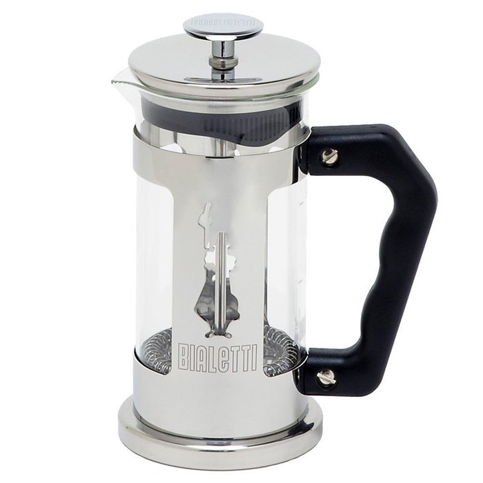 Bialetti Preziosa 8 Cup French Press Coffee Maker, Stainless Steel, Silver N9