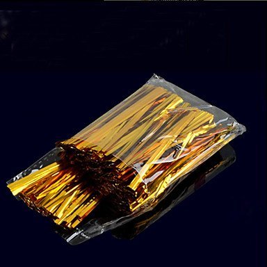 Y&XL&H 8cm Long 800pcs/lot Metallic Twist Ties for Cello Bags Candy Bags Bread Bags Twist Ties Packaging Rope N4