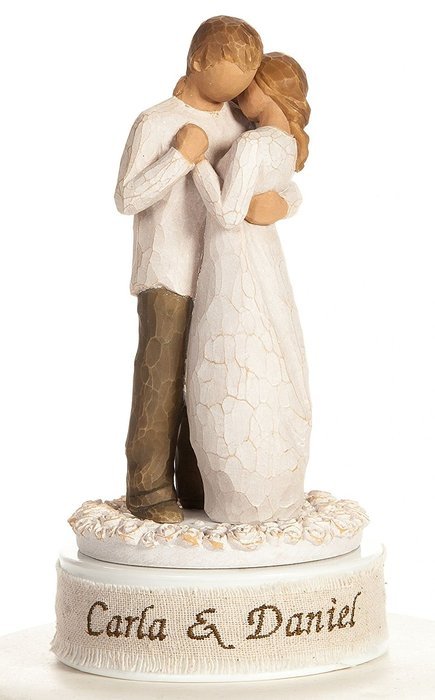 Personalized Embroidery Willow Tree &reg; "Promise" Wedding Cake Topper By Wedding Collectibles