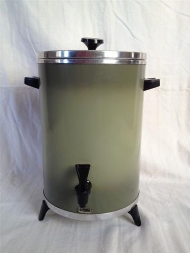 Vintage Avacado Green West Bend Insulated Automatic Percolator 12-30 Cup Enameled Steel