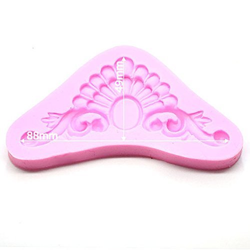 Anyana Fondant Silicone Mould Sugarcraft Decorative Embossed Scroll Crown Cake Decorating Tools Wilton Cooking... N3