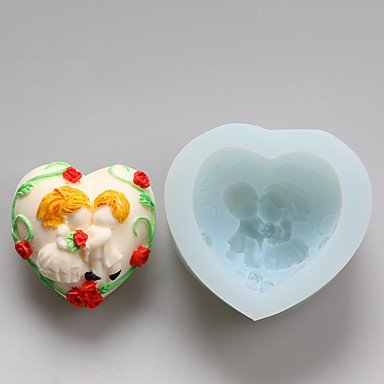 Sher Valentine's Day Love Kiss Chocolate Silicone Molds,Cake Molds,Soap Molds,Decoration Tools Bakeware N2