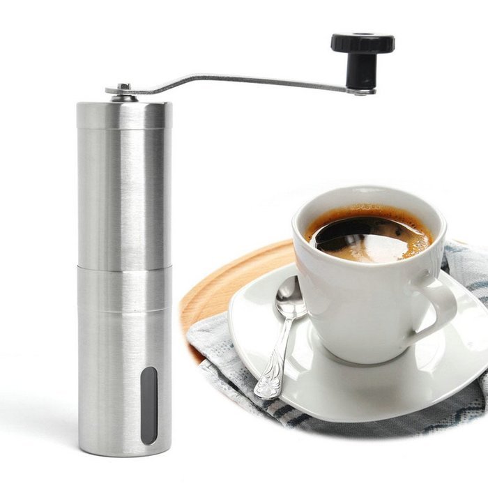 aokur Portable Stainless Steel coffee Mill Manual Hand Crank Grinder with Adjustable Ceramic Conical Burr Precision...