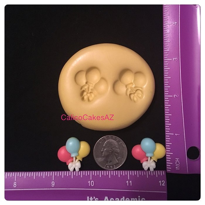 Balloon Bundle Fondant Mold Set Chocolate Candy Gumpaste Soap Resin Clay