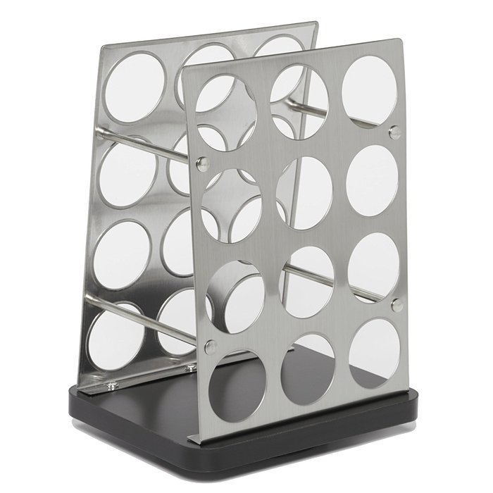 Kamenstein Stainless-Steel 24-Coffee Pod Holder with Black Base N2