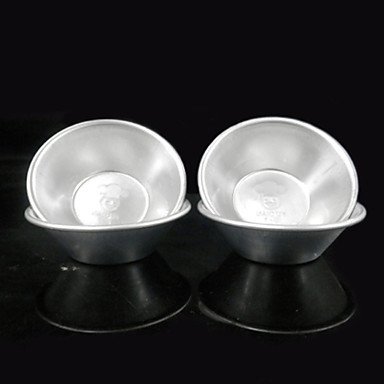 Sher 6pcs Aluminum Cupcake Cookie Pudding Egg Tart Mold Mould Makers Cake Die Baking Tools N2