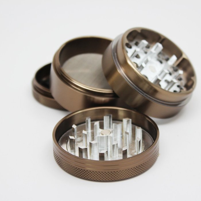 Sharp Stone Official Authentic Medium 4 Piece Grinder Hard Top 2.2 Inches Copper Green + Free Performance Technology... N4