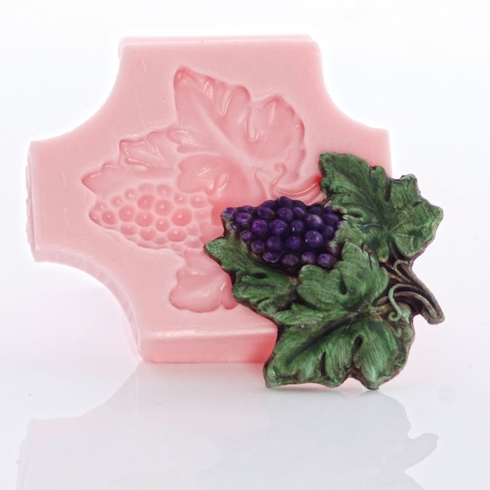 Grape Leaf Silicone Mold Food Safe Fondant, Chocolate, Candy, Resin, Polymer Clay Mold N3