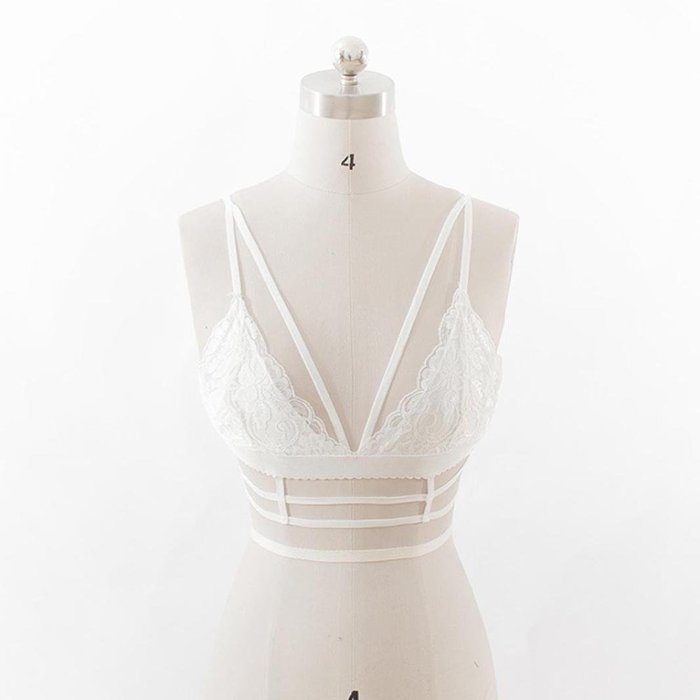 PHOTNO Women Lace Floral Bralette Bralet Bra Bustier Crop Top Cami Unpadded Tank N32