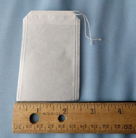 Empty Disposable Paper Tea Bags 3.5" x 2.5" (Drawstring) 50ct