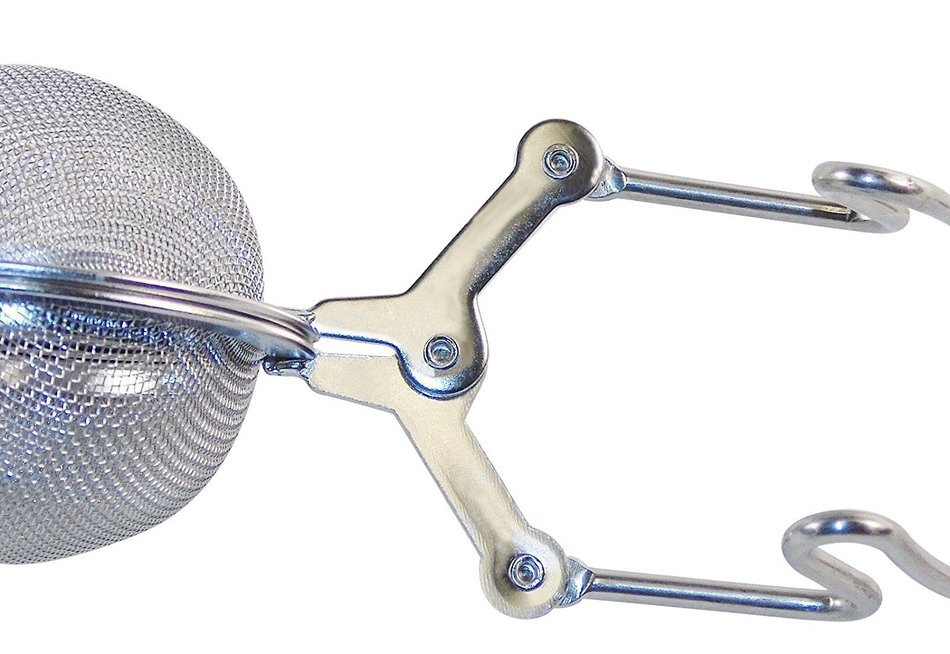 1 1/2" Pincher Ball Mesh Tea Infusers, Stainless Steel with Hanger. N6