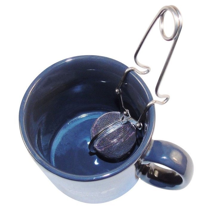 1 1/2" Pincher Ball Mesh Tea Infusers, Stainless Steel with Hanger. N7