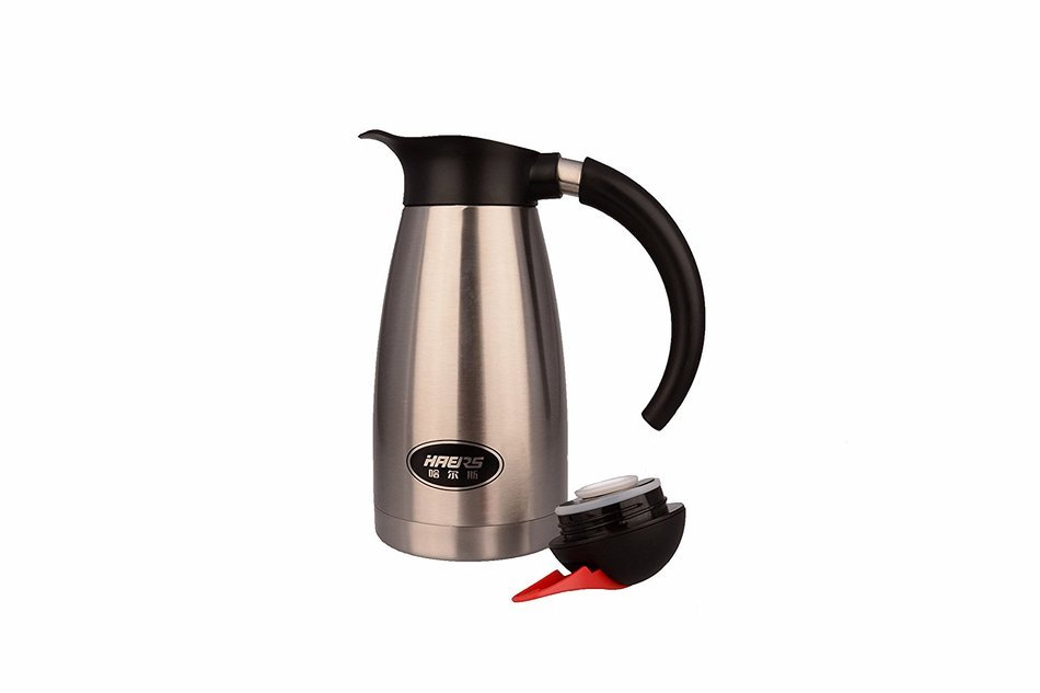 Haers - 40OZ(Silver) Double-Walled Stainless Steel, Vacuum Insulated Portable Water Carafe with Lid N2