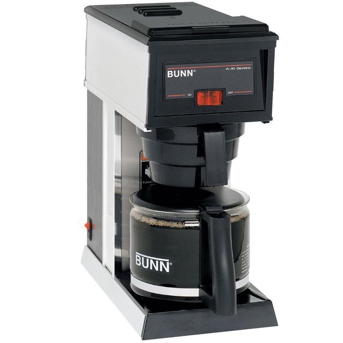 Bunn A10 10 Cup Pourover Coffee Brewer with 1 Lower Warmer - 120V (Bunn 21250.0000)