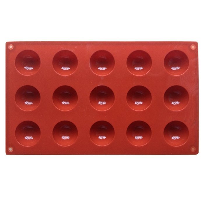 FLY Silicone 15-Cavity Round Chocolate Truffle Mold Candy and Gummy Mold N3