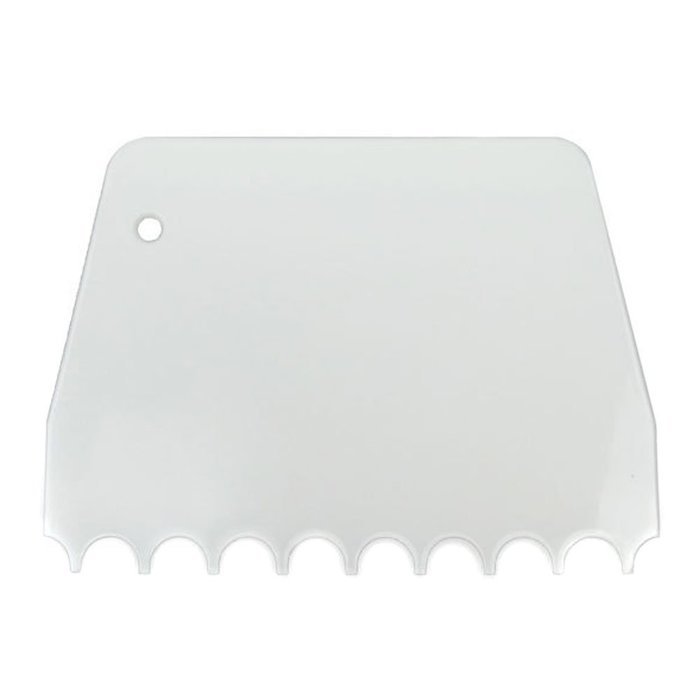 BESTCYC 4 Pcs Set Different Function White Plastic Cake Scraper Smoother Cutter Cake Edge Side Decorating Comb N5