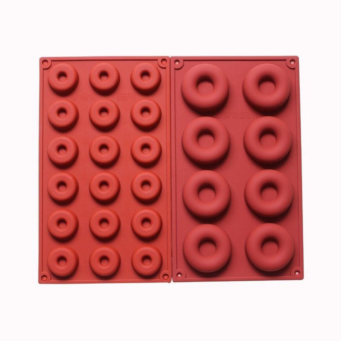 Silicone Mold for Chocolate, Donut, Brown Color Two Different Size, Set of 2 N3